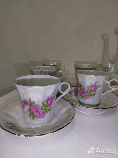 Кофейный сервиз фарфор новый