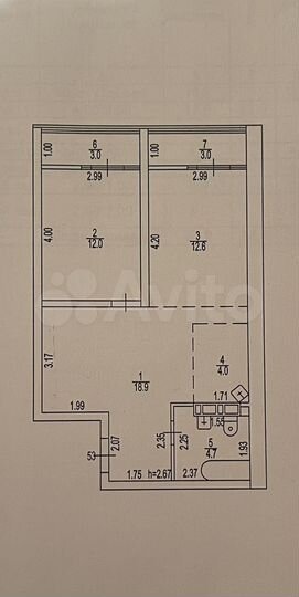 3-к. квартира, 58,3 м², 6/10 эт.