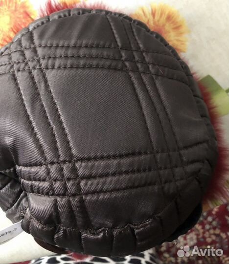 Шапка натуральный песец, красная