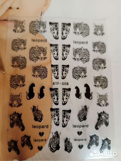 Наклейки для ногтей разные дизайн ногтей