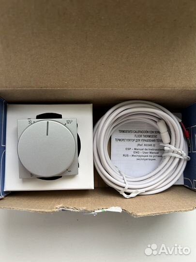 Терморегулятор abb zenit серебро