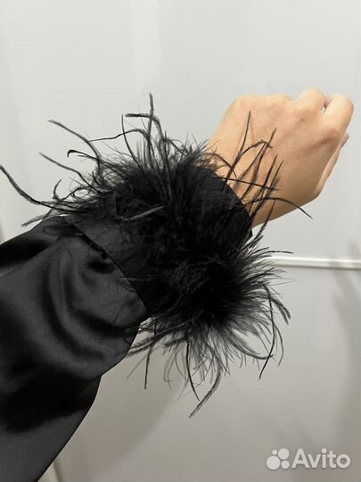 Манжеты браслеты из перьев пушистые