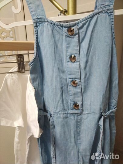 Комбинезон деним джинс 128