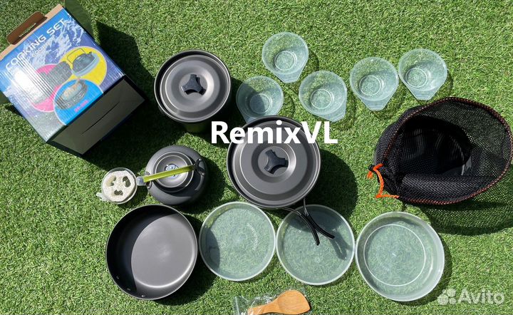 Видео Набор посуды Cooking set DS-508 туристически