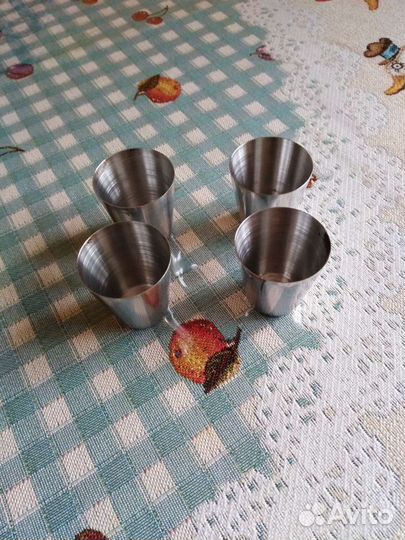 Рюмки металлические с фляжкой