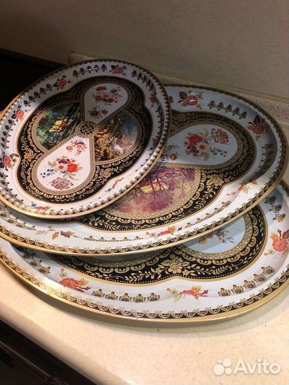 Набор подносов под Гжель