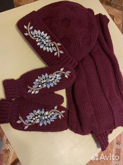 Комплект шапка, шарф