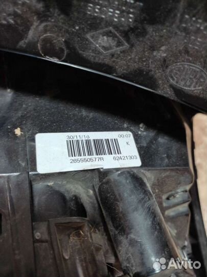 Задний левый фонарь Renault Logan 2016