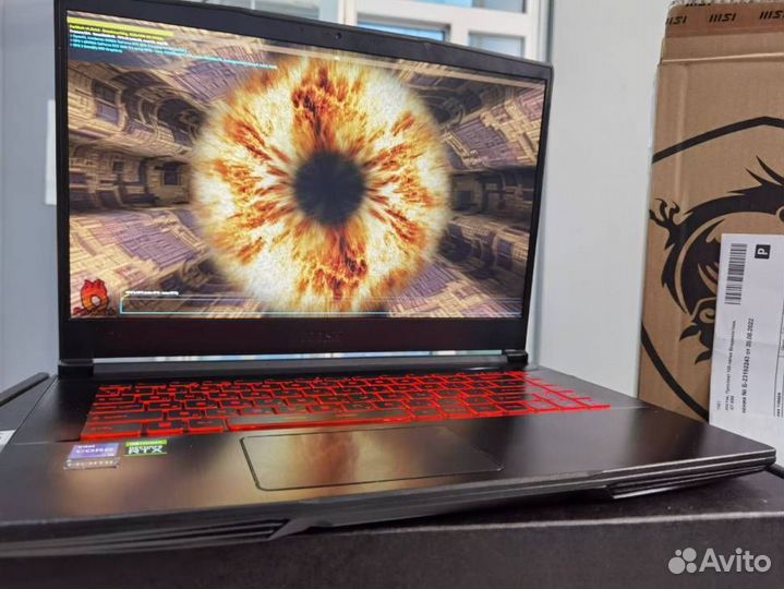 Игровой Ноутбук Msi Core I5 + Rtx 3050 Ti 4Gb +Ssd