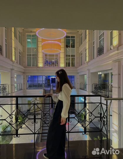 Брюки палаццо черные