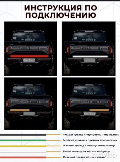 Диодная лента стоп сигнал,габарит 12-24V