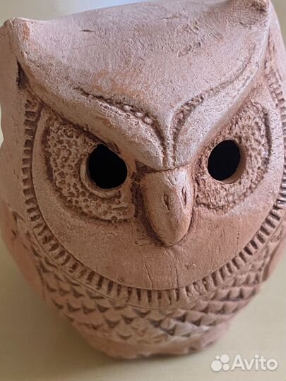 Глиняная свистулька Сова