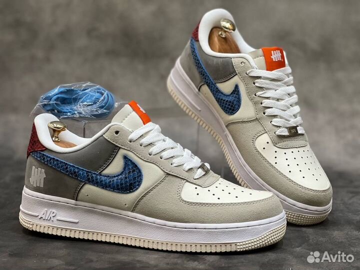 Nike air force 1 серые син разм. 43