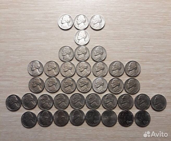 Монеты США погодовка