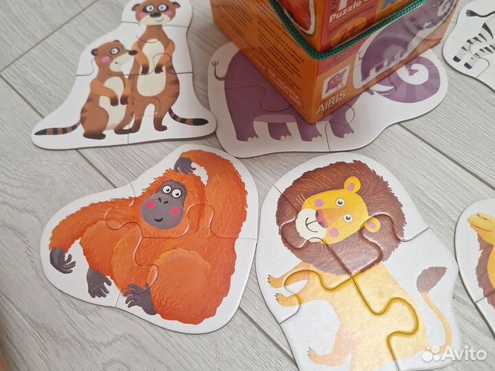 Iq пазлы Африка 34 детали, деревянные пазлы