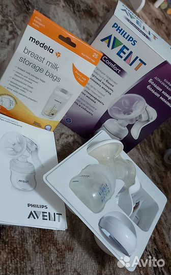 Молокоотсос и пакеты для заморозки молока