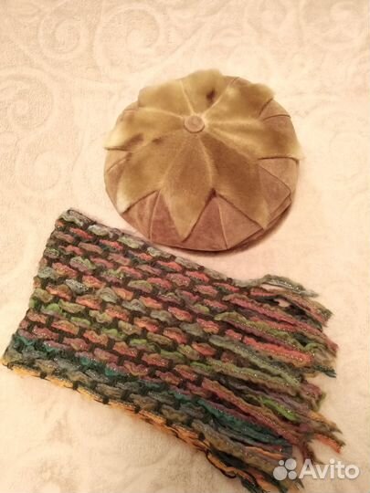 Комплект шапка и шарф женский