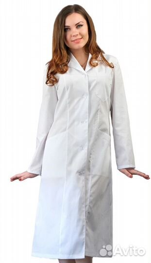 Халат медицинский белый р.40-62 новый