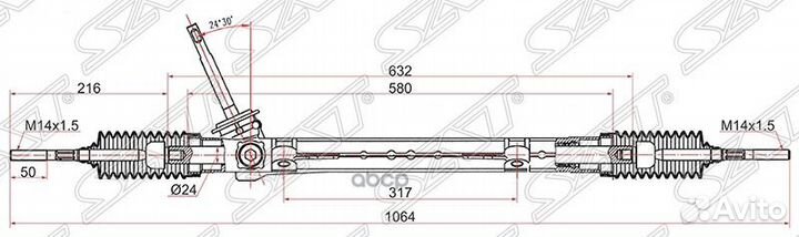 Рейка рулевая renault megane II 03- LHD ST-8200