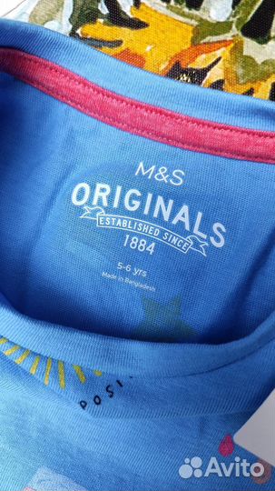 Платье хлопковое M&S 116 новое