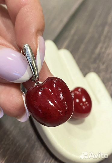 Серьги черешня