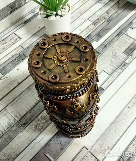 Банка для чая и кофе. Стимпанк