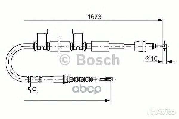 1 987 482 362 трос ручника правый L1673 KIA C