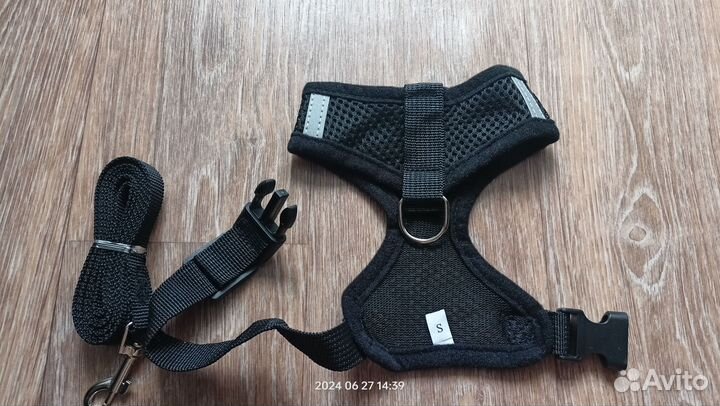 Шлейка для маленькой собачки или кошки (S) новая