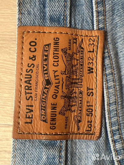 Джинсы levis 501 на болтах мужские