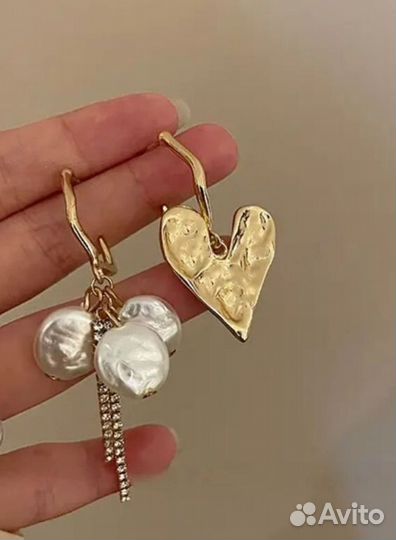 Серьги стильные ассиметрия