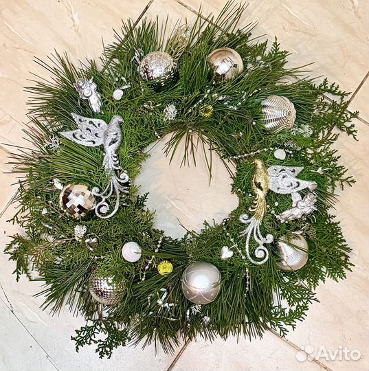Новогодний венокновогодние украшения ручной работы