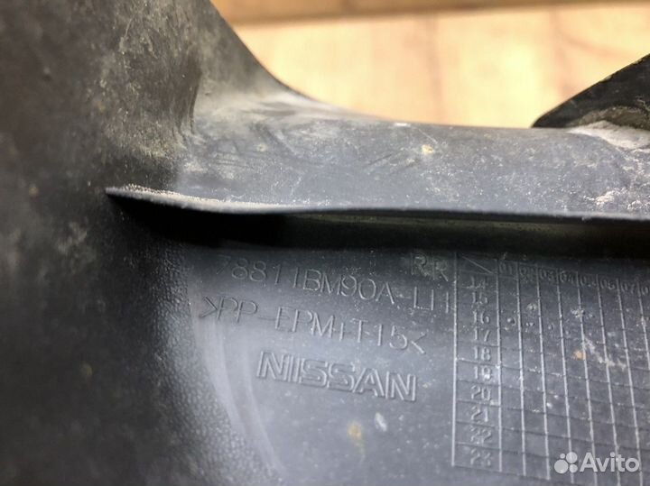 Брызговик задний левый Nissan Qashqai (J11) 2013+