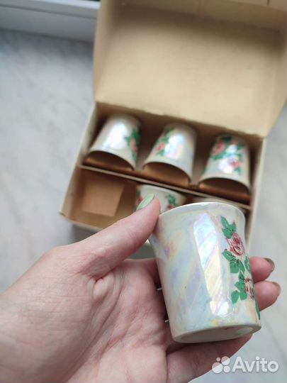 Нижегородский сувенир стопки фарфоровые