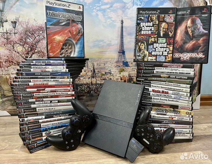 TOP Sony PS2 + Игры + Прошита + Джойстики