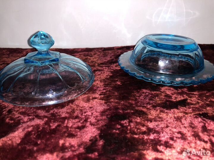 Купоросное стекло Икорница,маслёнка