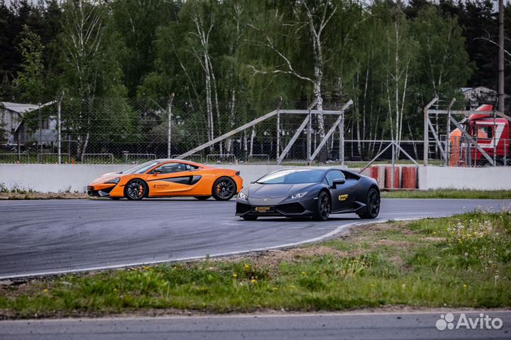 Аренда автомобиля Lamborghini Huracan на треке