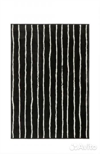 Ковер икеа гёрлёсе, черный/белый, 1.95 х 1.33 м