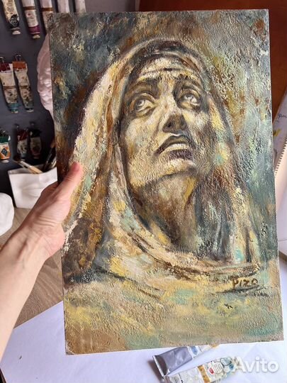 Картина маслом мужчина, 30/45 см