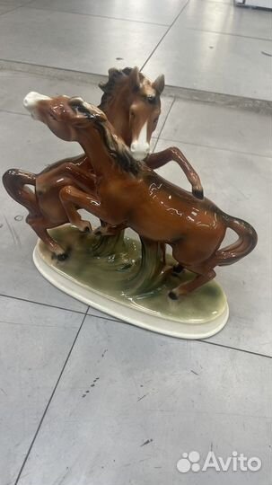 Немецкий фарфор бегущие кони