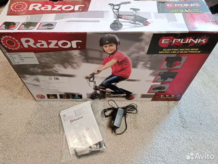 Электробайк для детей Razor E-Punk мотоцикл