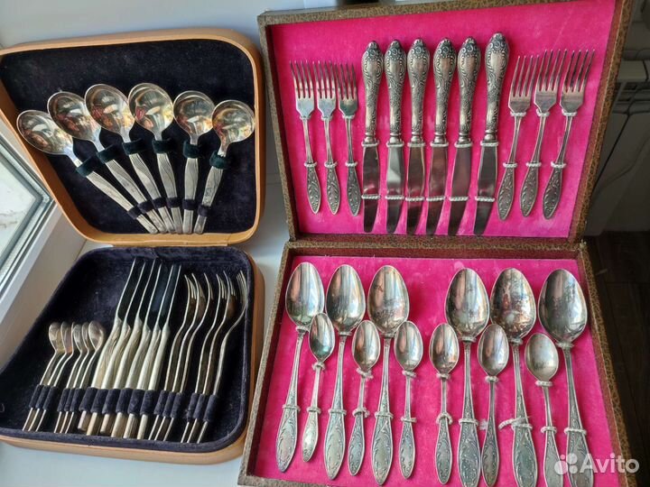 Набор столовых приборов мельхиор СССР