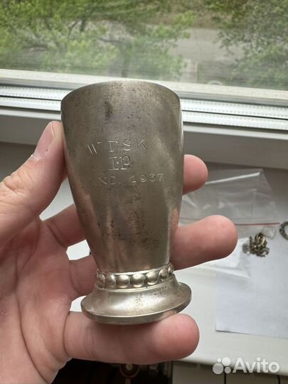 Доваенная серебрянная рюмка, 1937 год