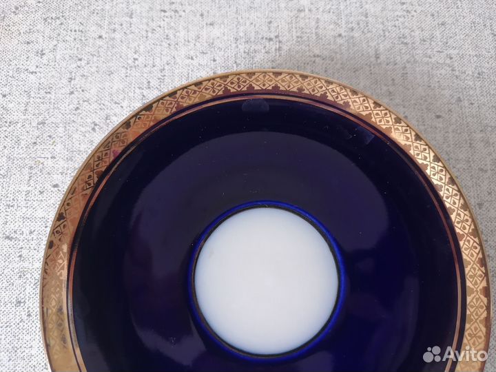 Чайные блюдца. лфз. Кобальт. СССР