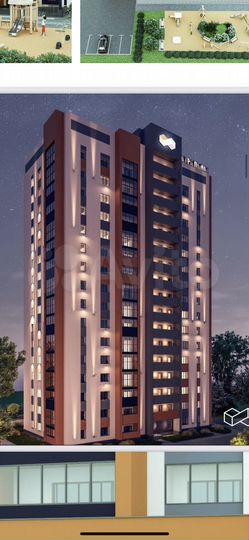 1-к. квартира, 40 м², 2/16 эт.