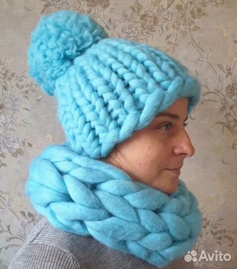 Шапки, шарфы, снуды из шерсти мериноса