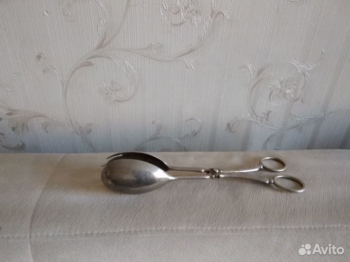 Мельхиоровые винтажные китайские щипцы