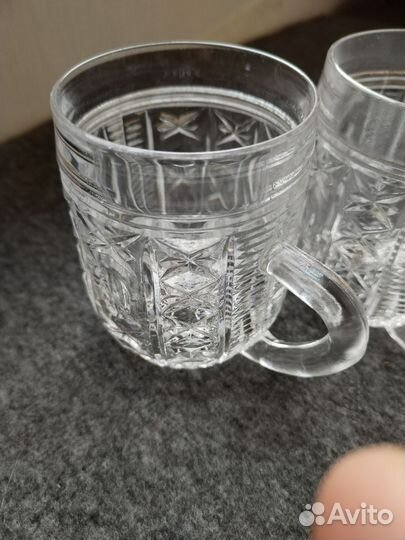 Хрустальные кружки малые коллекционные винтаж СССР