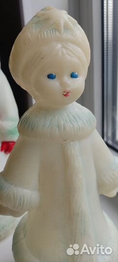 Дед мороз и снегурочка СССР пластик