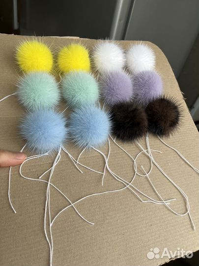 Помпоны из ноки