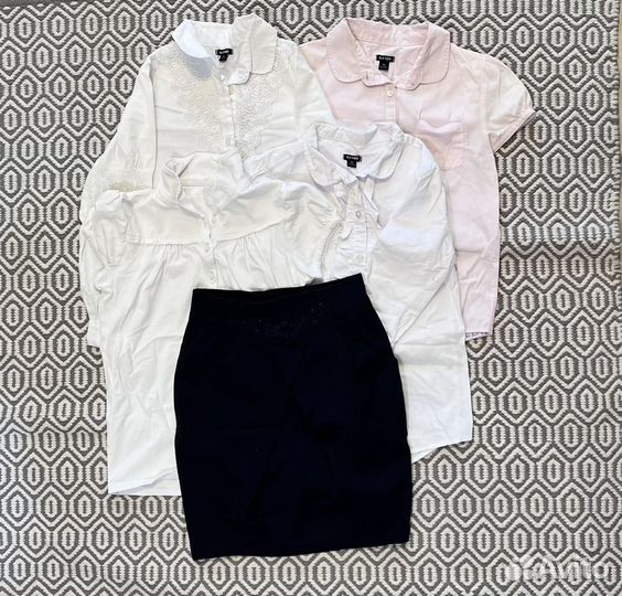 Школьная форма, школьные блузки, юбка, рубашка 128